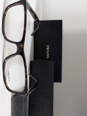 Prada Unisex Tortoiseshell Eyeglass Frame - PRADA Brown